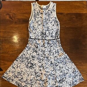 John + Jenn Sleeveless Floral Dress - Black and White